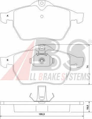 ABS 36897 OE Brake Pad Set, disc brake 36897OE: Buy near me in Poland at 2407.PL - Good price!