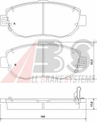 ABS 36923 OE Гальмівні колодки, комплект 36923OE: Приваблива ціна - Купити у Польщі на 2407.PL!