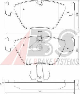 ABS 36998 OE Brake Pad Set, disc brake 36998OE: Buy near me in Poland at 2407.PL - Good price!