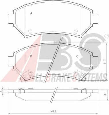 ABS 37015 OE Гальмівні колодки, комплект 37015OE: Приваблива ціна - Купити у Польщі на 2407.PL!