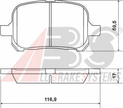 ABS 37033 OE Brake Pad Set, disc brake 37033OE: Buy near me in Poland at 2407.PL - Good price!