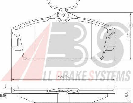 ABS 37046 OE Гальмівні колодки, комплект 37046OE: Приваблива ціна - Купити у Польщі на 2407.PL!