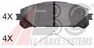 ABS 37844 OE Brake Pad Set, disc brake 37844OE: Buy near me in Poland at 2407.PL - Good price!