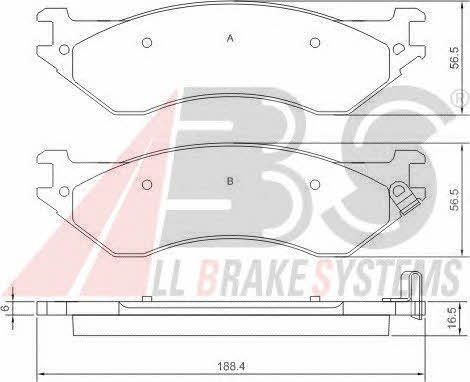 ABS 38702 Brake Pad Set, disc brake 38702: Buy near me in Poland at 2407.PL - Good price!