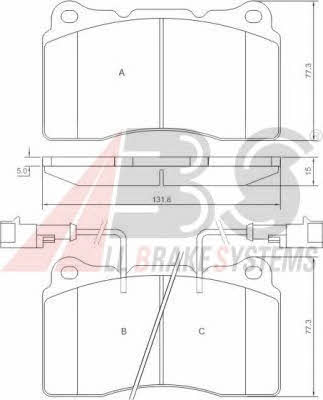 ABS 37106 OE Тормозные колодки дисковые, комплект 37106OE: Отличная цена - Купить в Польше на 2407.PL!