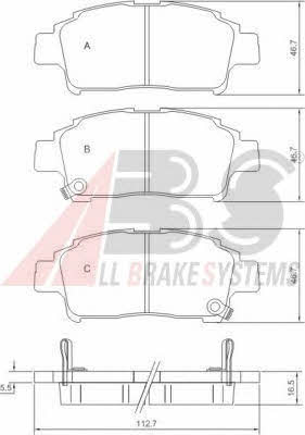 ABS 37135 Brake Pad Set, disc brake 37135: Buy near me in Poland at 2407.PL - Good price!