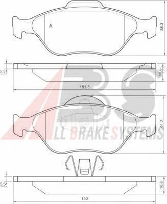 ABS 37195 OE Brake Pad Set, disc brake 37195OE: Buy near me in Poland at 2407.PL - Good price!