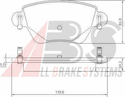 ABS 37254 OE Brake Pad Set, disc brake 37254OE: Buy near me in Poland at 2407.PL - Good price!