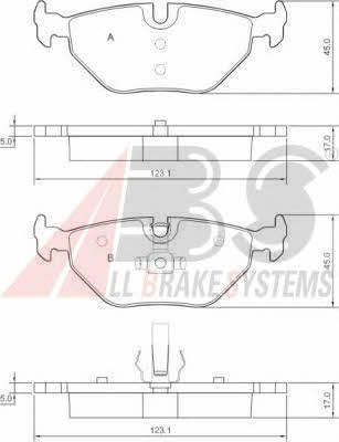 ABS 37267 OE Тормозные колодки дисковые, комплект 37267OE: Отличная цена - Купить в Польше на 2407.PL!