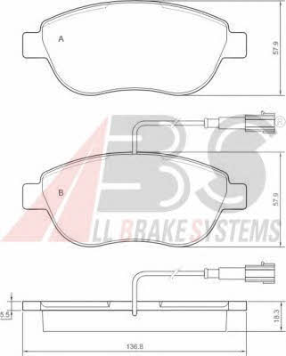 ABS 37282 OE Brake Pad Set, disc brake 37282OE: Buy near me in Poland at 2407.PL - Good price!