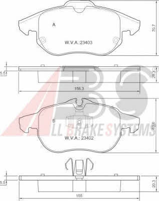 ABS 37300 OE Brake Pad Set, disc brake 37300OE: Buy near me in Poland at 2407.PL - Good price!