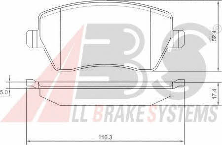 ABS 37395 OE Brake Pad Set, disc brake 37395OE: Buy near me in Poland at 2407.PL - Good price!