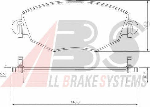ABS P 24 060 Brake Pad Set, disc brake P24060: Buy near me in Poland at 2407.PL - Good price!