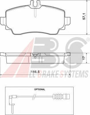 ABS P 50 036 Гальмівні колодки, комплект P50036: Приваблива ціна - Купити у Польщі на 2407.PL!