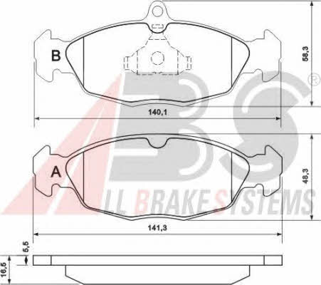 ABS P 59 011 Brake Pad Set, disc brake P59011: Buy near me in Poland at 2407.PL - Good price!