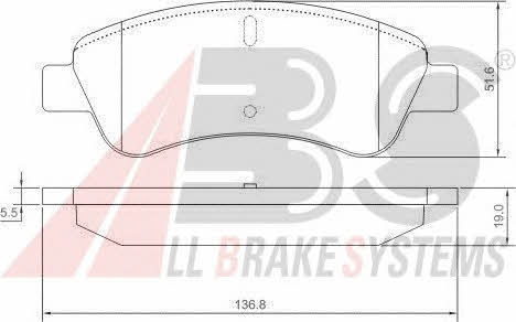 ABS P 61 066 Brake Pad Set, disc brake P61066: Buy near me in Poland at 2407.PL - Good price!