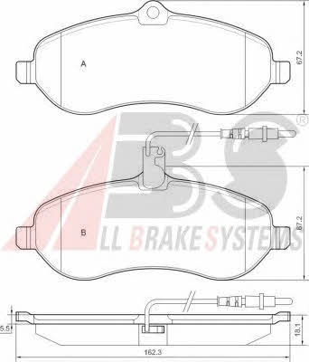ABS P 61 096 Brake Pad Set, disc brake P61096: Buy near me in Poland at 2407.PL - Good price!