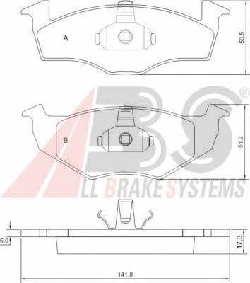 ABS P 85 025 Brake Pad Set, disc brake P85025: Buy near me in Poland at 2407.PL - Good price!