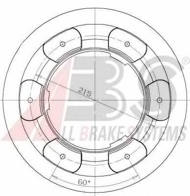 ABS 17941 Rear ventilated brake disc 17941: Buy near me in Poland at 2407.PL - Good price!