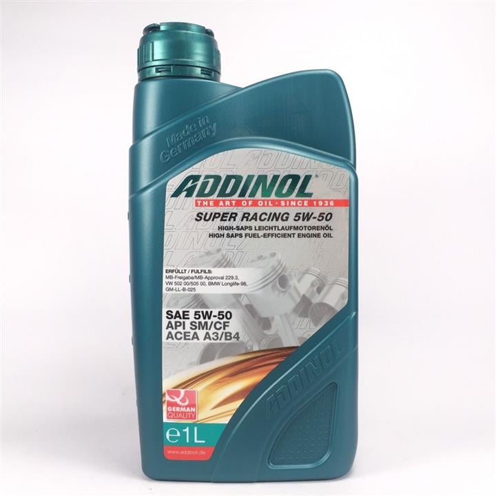 Addinol 4014766072122 Engine oil Addinol Super Racing 5W-50, 1L 4014766072122: Buy near me in Poland at 2407.PL - Good price!