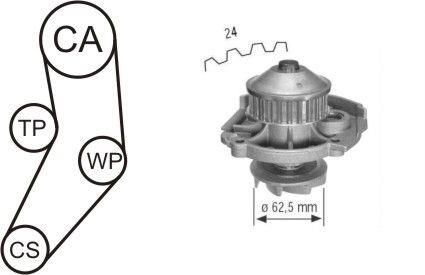 Airtex WPK-161602 TIMING BELT KIT WITH WATER PUMP WPK161602: Buy near me in Poland at 2407.PL - Good price!