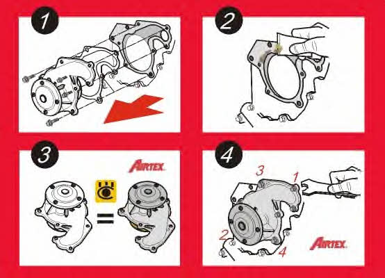 Water pump Airtex 1563