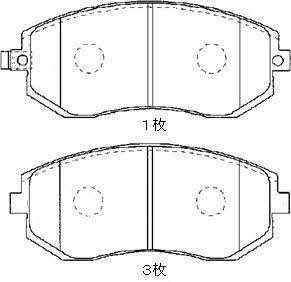 Aisin F1N018 Тормозные колодки дисковые, комплект F1N018: Отличная цена - Купить в Польше на 2407.PL!