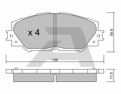 Aisin BPTO-1007 Гальмівні колодки, комплект BPTO1007: Купити у Польщі - Добра ціна на 2407.PL!