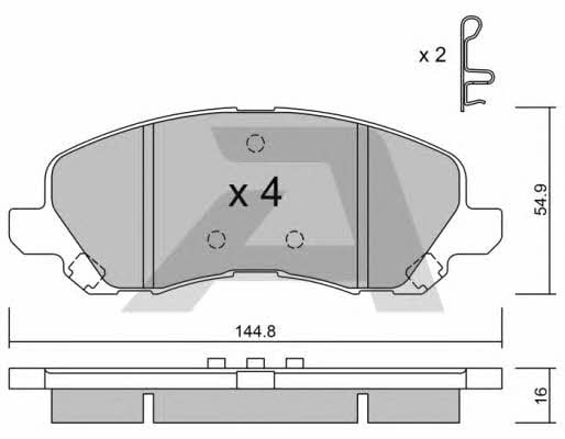 Aisin BPMI-1001 Тормозные колодки дисковые, комплект BPMI1001: Отличная цена - Купить в Польше на 2407.PL!