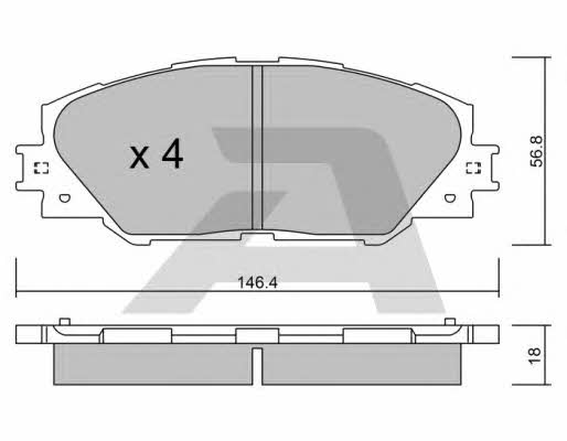 Aisin BPTO-1011 Brake Pad Set, disc brake BPTO1011: Buy near me in Poland at 2407.PL - Good price!