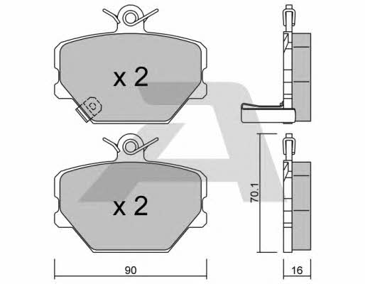 Aisin BPMB-1001 Brake Pad Set, disc brake BPMB1001: Buy near me in Poland at 2407.PL - Good price!