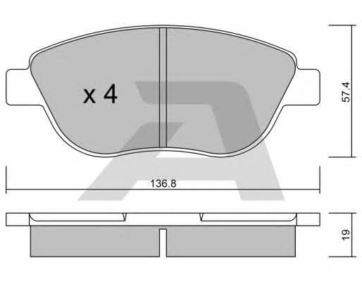 Aisin BPPE-1004 Scheibenbremsbeläge, Set BPPE1004: Kaufen Sie zu einem guten Preis in Polen bei 2407.PL!