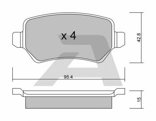 Aisin BPOP-2003 Brake Pad Set, disc brake BPOP2003: Buy near me in Poland at 2407.PL - Good price!