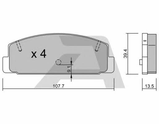 Aisin BPMZ-2001 Brake Pad Set, disc brake BPMZ2001: Buy near me in Poland at 2407.PL - Good price!