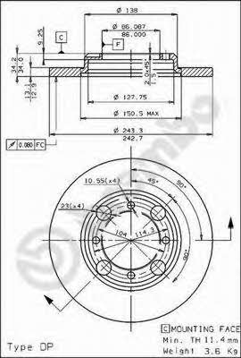 AP (Brembo) 14122 Bremsscheibe 14122: Kaufen Sie zu einem guten Preis in Polen bei 2407.PL!