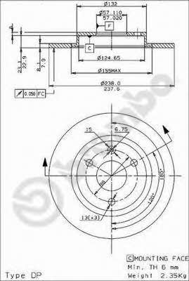 AP (Brembo) 14128 E Диск гальмівний 14128E: Приваблива ціна - Купити у Польщі на 2407.PL!