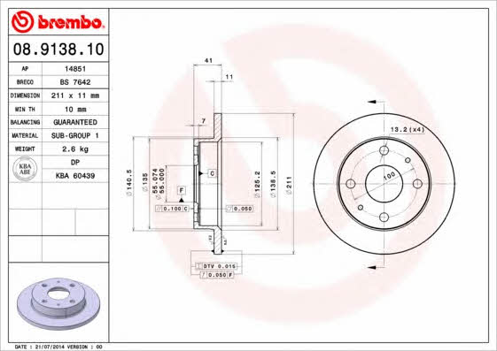 AP (Brembo) 14851 Bremsscheibe 14851: Kaufen Sie zu einem guten Preis in Polen bei 2407.PL!