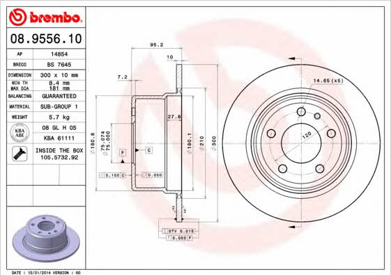 AP (Brembo) 14854 Диск тормозной 14854: Отличная цена - Купить в Польше на 2407.PL!