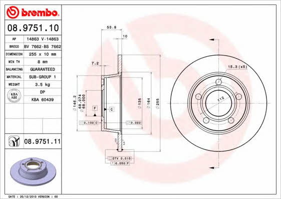 AP (Brembo) 14863 V Tarcza hamulcowa 14863V: Dobra cena w Polsce na 2407.PL - Kup Teraz!