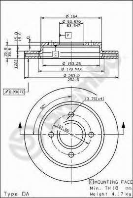 AP (Brembo) X 24440 Brake disc X24440: Buy near me in Poland at 2407.PL - Good price!