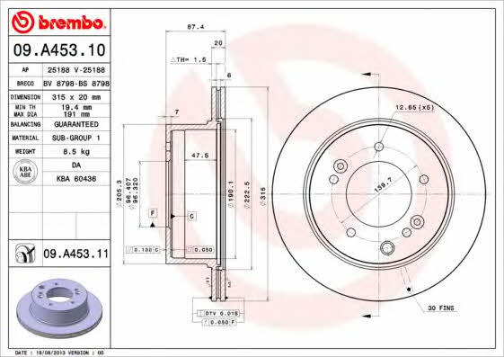 AP (Brembo) 25188 V Bremsscheibe 25188V: Kaufen Sie zu einem guten Preis in Polen bei 2407.PL!