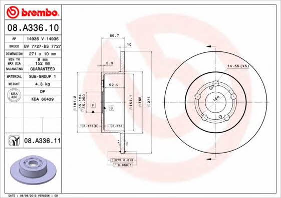 AP (Brembo) 14936 Диск тормозной 14936: Отличная цена - Купить в Польше на 2407.PL!