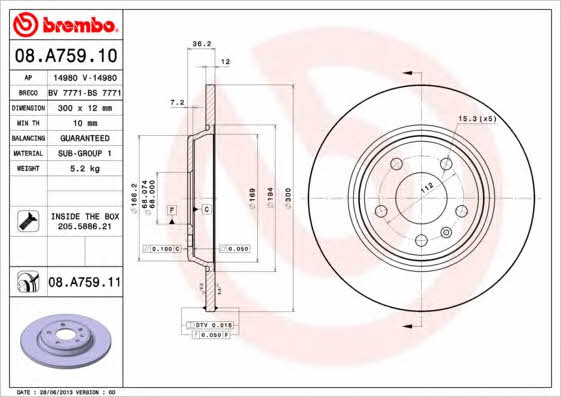 AP (Brembo) 14980 Tarcza hamulcowa 14980: Dobra cena w Polsce na 2407.PL - Kup Teraz!