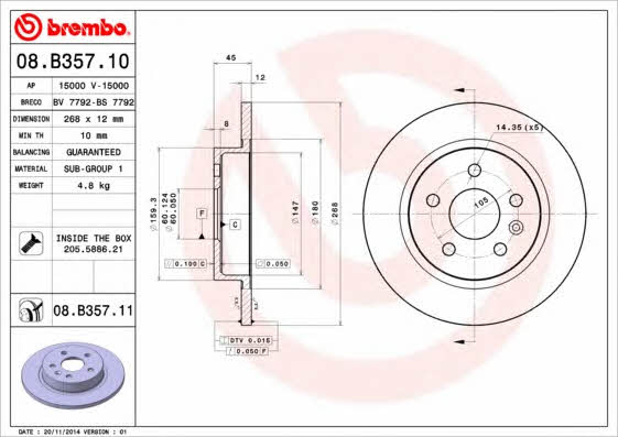 AP (Brembo) 15000 Brake disc 15000: Buy near me at 2407.PL in Poland at an Affordable price!