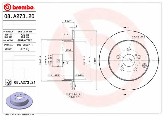 AP (Brembo) 15047 Brake disc 15047: Buy near me in Poland at 2407.PL - Good price!