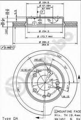 AP (Brembo) 24182 E Диск гальмівний 24182E: Приваблива ціна - Купити у Польщі на 2407.PL!