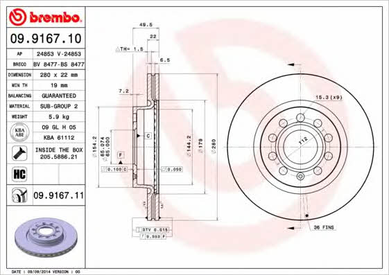 AP (Brembo) 24853 Tarcza hamulcowa 24853: Dobra cena w Polsce na 2407.PL - Kup Teraz!