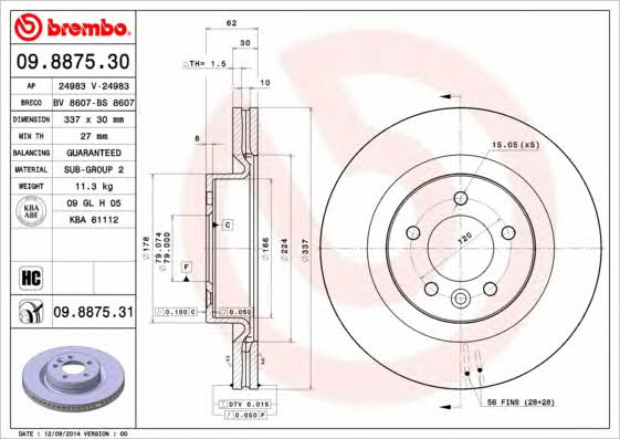 AP (Brembo) 24983 Brake disc 24983: Buy near me in Poland at 2407.PL - Good price!