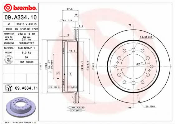 AP (Brembo) 25113 Bremsscheibe 25113: Kaufen Sie zu einem guten Preis in Polen bei 2407.PL!