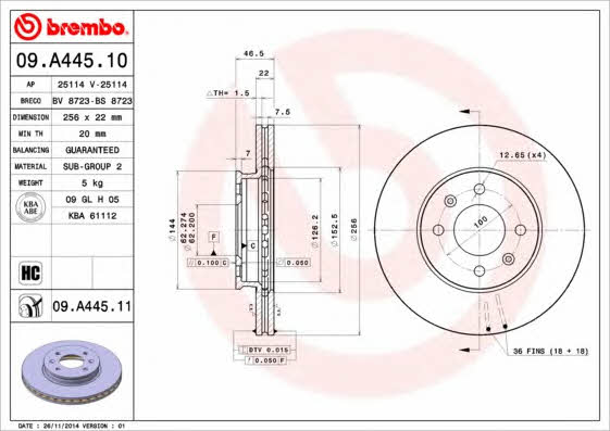 AP (Brembo) 25114 Диск тормозной 25114: Отличная цена - Купить в Польше на 2407.PL!